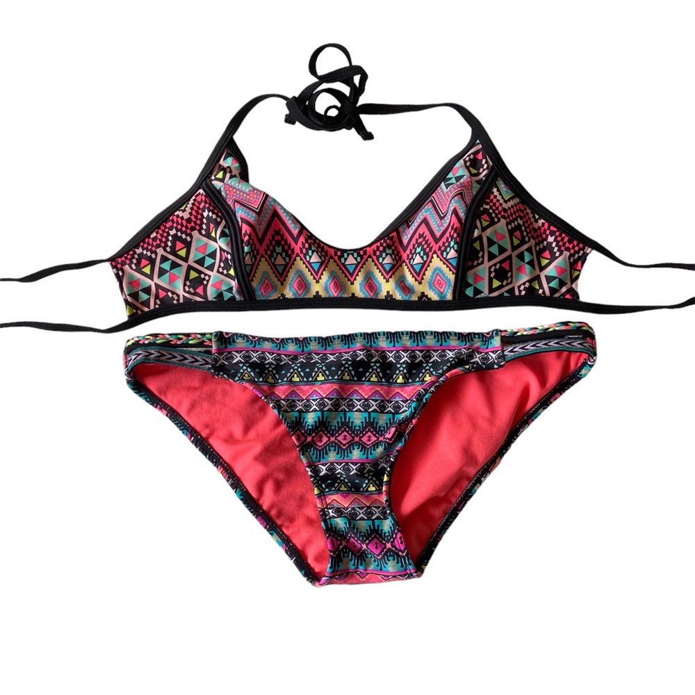 Xhilaration Multicolor Patterned Bikini Set